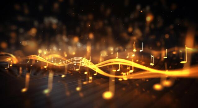 ai generated a blurred image of music notes in various color free photo ai generated a blurred image of music notes in various color free photo
