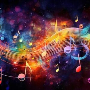 colorful music background illustration ai generative free photo