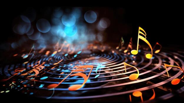 music notes background illustration ai generative free photo music notes background illustration ai generative free photo